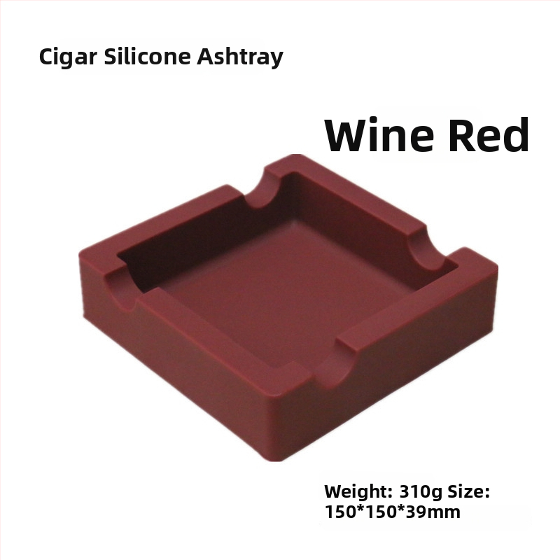 Jacobake silikonski pepelnjak za cigare, ponovno upotrebljiv, kvadratni, s tiskom loga, prilagodljiv, moderni minimalistički dizajn