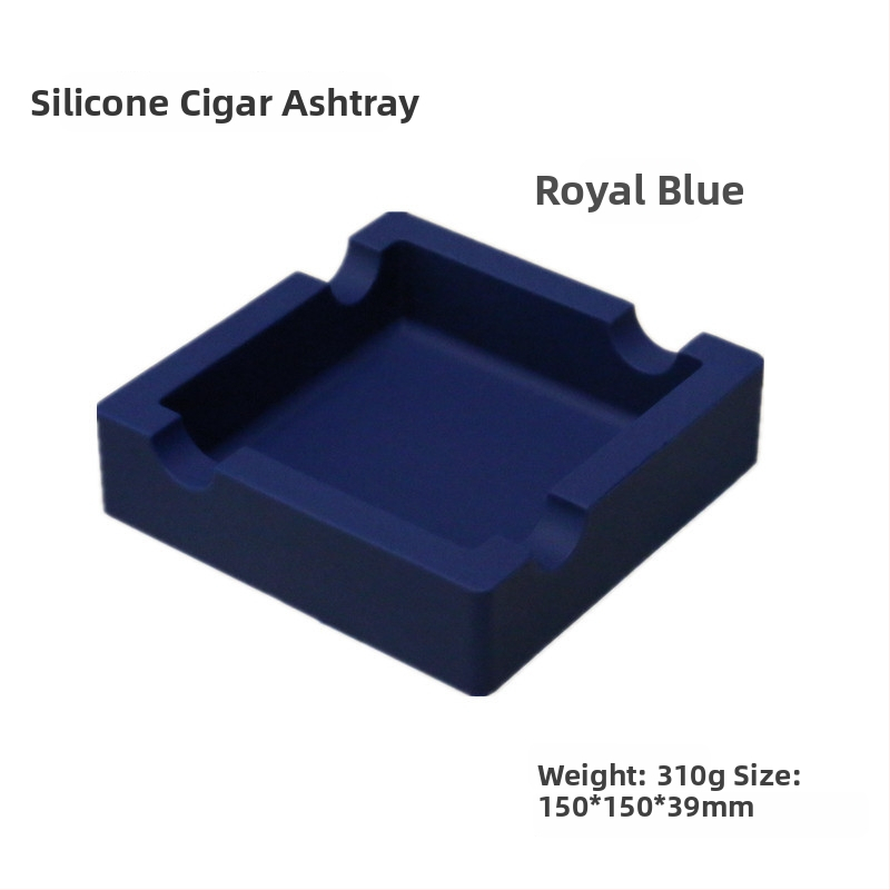 Jacobake silikonski pepelnjak za cigare, ponovno upotrebljiv, kvadratni, s tiskom loga, prilagodljiv, moderni minimalistički dizajn
