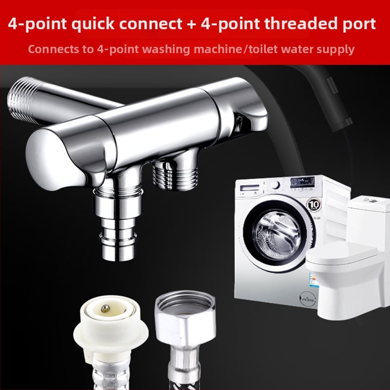 Meďový uholný ventil WSY-200583 pre toaletu, umývadlo a kuchynský faucet — in-wall a závitové pripojenie, prevádzkový tlak 1.0 MPa