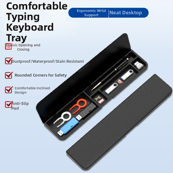 Διπλής όψεως μαξιλαράκι καρπού για πληκτρολόγιο και ποντίκι, ABS, 263 g, αδιάβροχο, ανθεκτικό στη φθορά