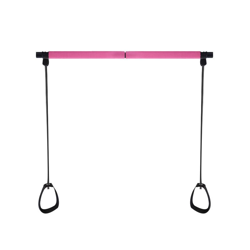 Multifunkcionális pilates bot és jóga nyújtó bot gumiszalaggal és feszítő csíkkal