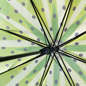 Detský dlhý dážďnik s automatickým otvorením, rám zo šiestich oceľových lúčov, polyester 170T, ovocný vzor