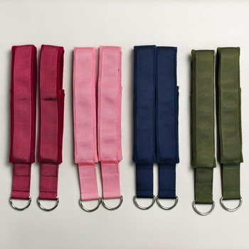 Jóga nyújtó pánt kettős gyűrűkkel — Yufengfit, nylon polár fleece anyag, jóga kiegészítő edzéshez