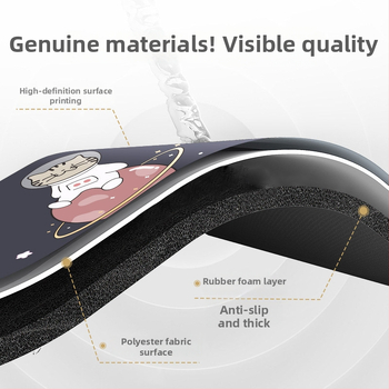 Podloga za miš na stol s naslonom za zglob, prirodni kaučuk, termotransfer tisak, model RM-01