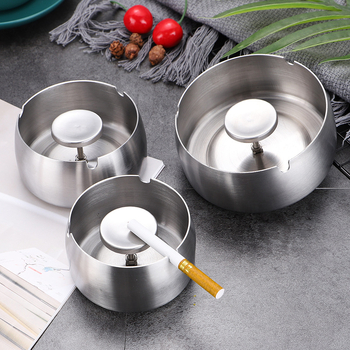 Pepeljara od nehrđajućeg čelika s stupcem, jednostavan stil, otisak logotipa, mogućnost prilagodbe, Baosheng marka