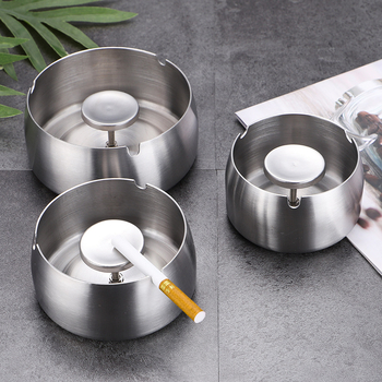 Pepeljara od nehrđajućeg čelika s stupcem, jednostavan stil, otisak logotipa, mogućnost prilagodbe, Baosheng marka