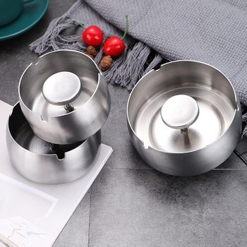 Pepeljara od nehrđajućeg čelika s stupcem, jednostavan stil, otisak logotipa, mogućnost prilagodbe, Baosheng marka