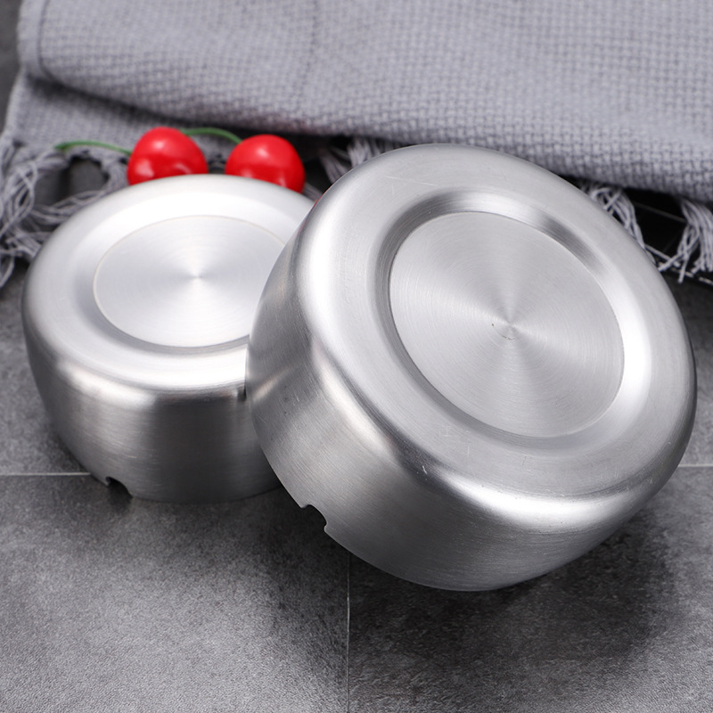 Pepeljara od nehrđajućeg čelika s stupcem, jednostavan stil, otisak logotipa, mogućnost prilagodbe, Baosheng marka