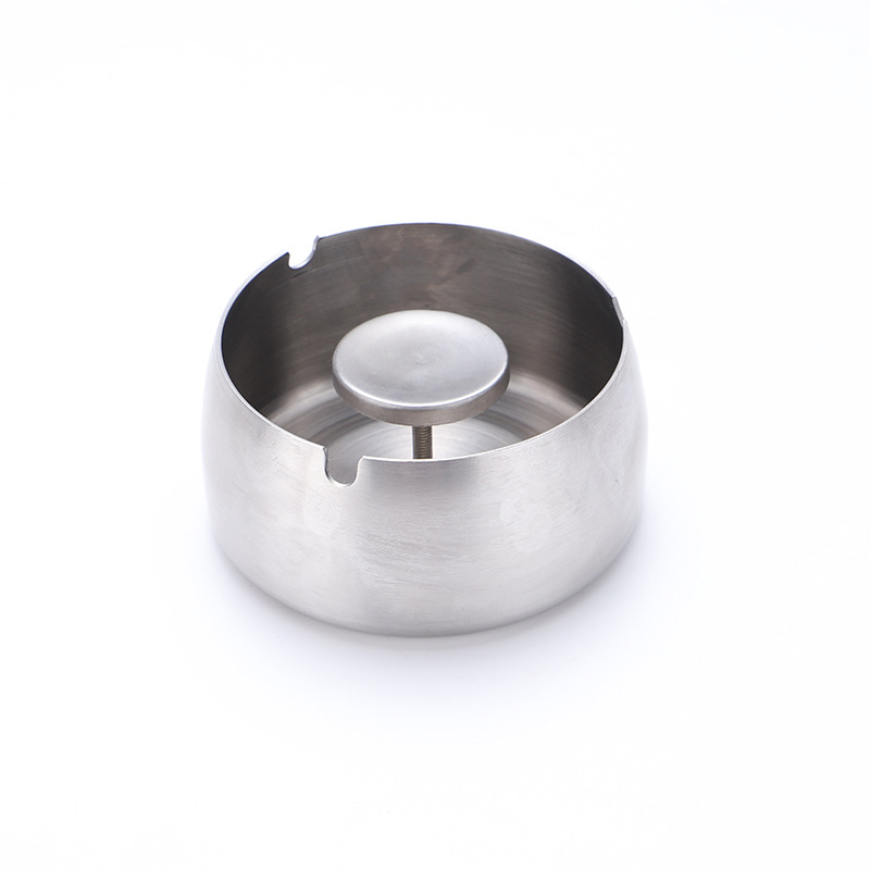 Pepeljara od nehrđajućeg čelika s stupcem, jednostavan stil, otisak logotipa, mogućnost prilagodbe, Baosheng marka