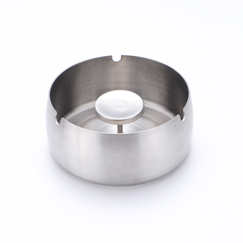 Pepeljara od nehrđajućeg čelika s stupcem, jednostavan stil, otisak logotipa, mogućnost prilagodbe, Baosheng marka