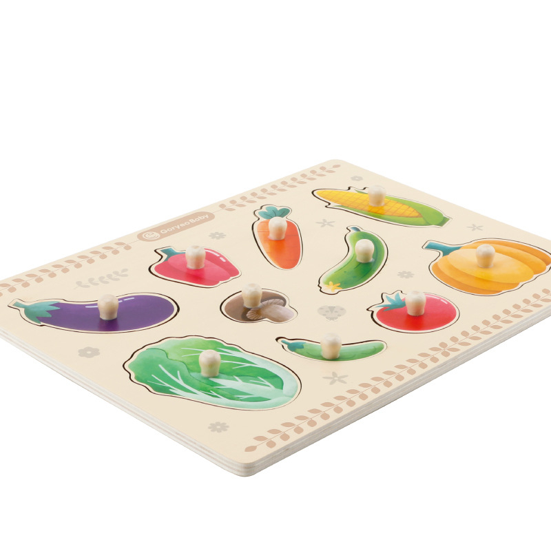 Drveni panel za držanje, edukativni 3D puzzle za ranu edukaciju, geometrijsko slaganje oblika, za djecu 4-6 godina