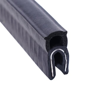 U-alakú gumiszigetelő profil autóajtókhoz és ablakokhoz, szilikon éllel; vízálló és porálló; magas hőmérséklet-tűrés, korrózió- és öregedésállóság.