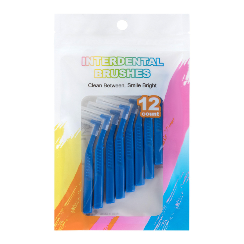 L-tvarovaný interdentálny štetec, jednorazový, balenie 12, model LBD03, pre dospelých