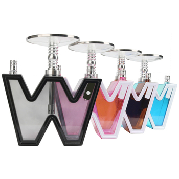 Set za shisha od plastike i akrila s LED svjetlom, W-dizajn za bar/KTV (kutija s 8 kom.)