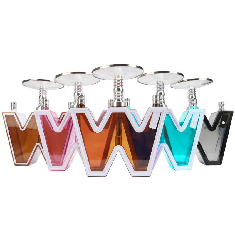 Set za shisha od plastike i akrila s LED svjetlom, W-dizajn za bar/KTV (kutija s 8 kom.)