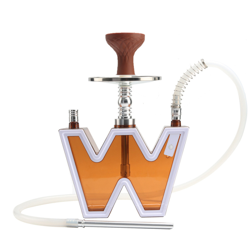 Set za shisha od plastike i akrila s LED svjetlom, W-dizajn za bar/KTV (kutija s 8 kom.)