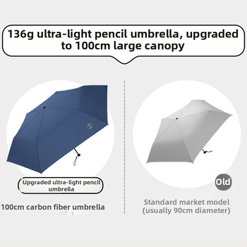 136 g ultra lagan kišobran od karbonskih vlakana, sklopivi, 100 cm, UPF 50+, za žene