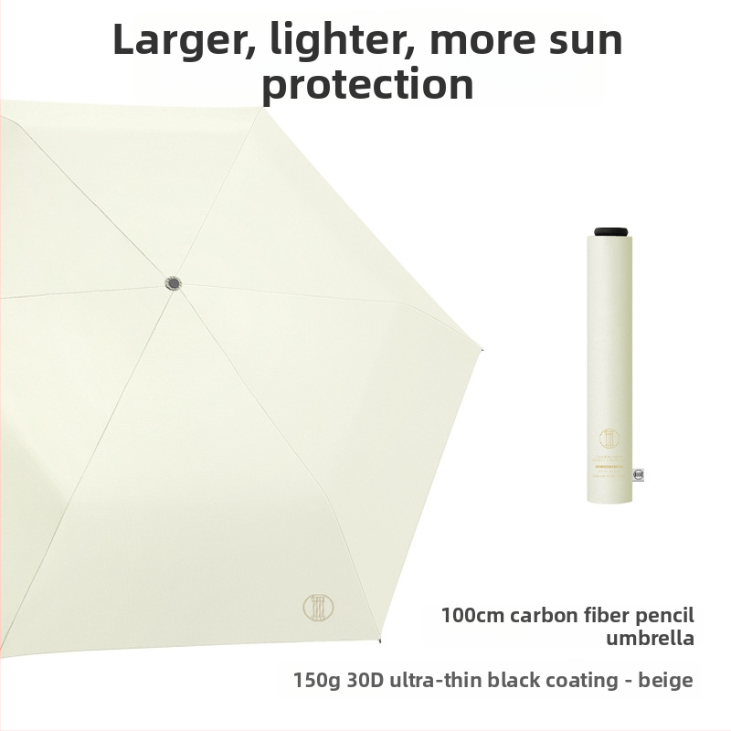 136 g ultra lagan kišobran od karbonskih vlakana, sklopivi, 100 cm, UPF 50+, za žene