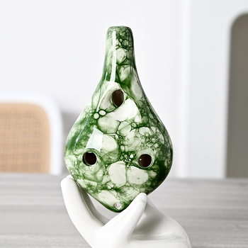 Keramička ocarina s pjenušastom glazurom, 6 rupa, modeli s dugim i kratkim ustima, od Chengtai Ceramics