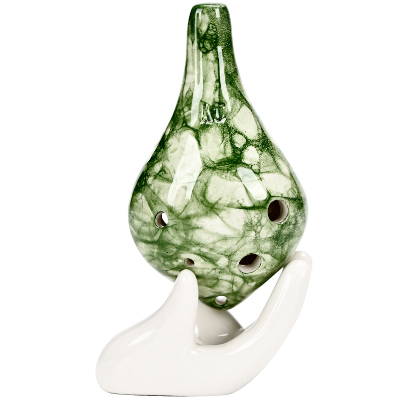 Keramička ocarina s pjenušastom glazurom, 6 rupa, modeli s dugim i kratkim ustima, od Chengtai Ceramics