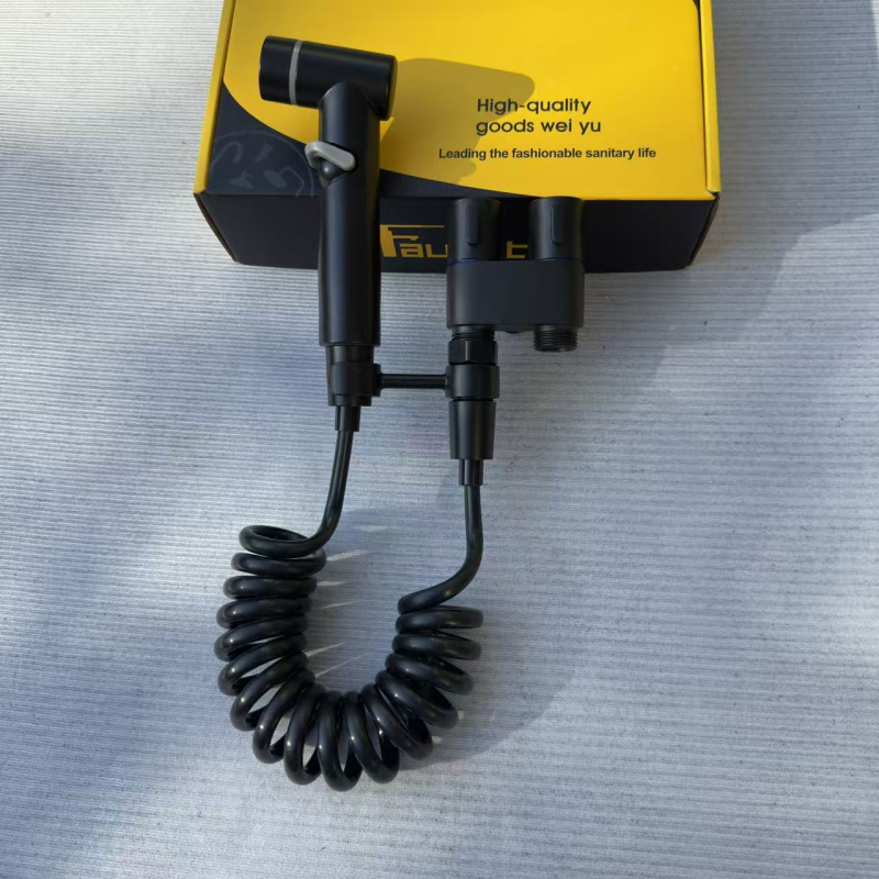 Set WC od nehrđajućeg čelika s jednim ulazom i dva izlaza, kutni ventili, pištolj za prskanje pod pritiskom, ugradnja u zid, model HM-5580