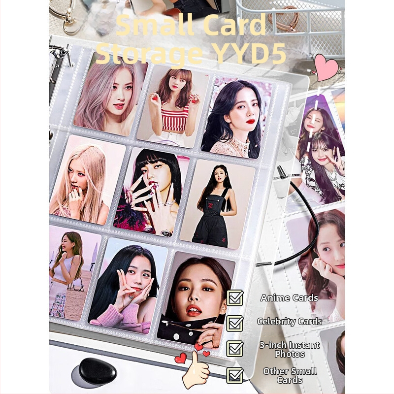 Sihe Culture Fotoalbum s voľnými listami a PP obalom, priehľadné karty, 20 vnútorných strán, Číslo D04