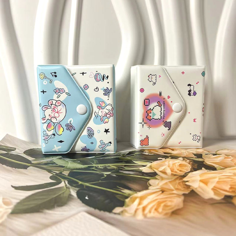 Ins stil crtani fotoalbum s PVC kućištem, 32 pretinaca za kartice, otisnut logotip, mogućnost prilagodbe