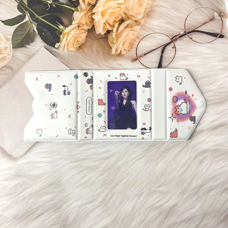 Ins stil crtani fotoalbum s PVC kućištem, 32 pretinaca za kartice, otisnut logotip, mogućnost prilagodbe