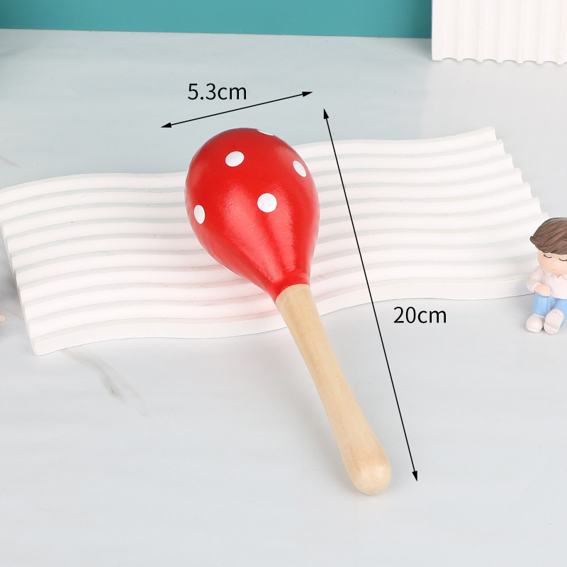 Drveni šejker za pijesak (Orffov instrument) – dvostruko glavom, unisex, za djecu 4–6 godina