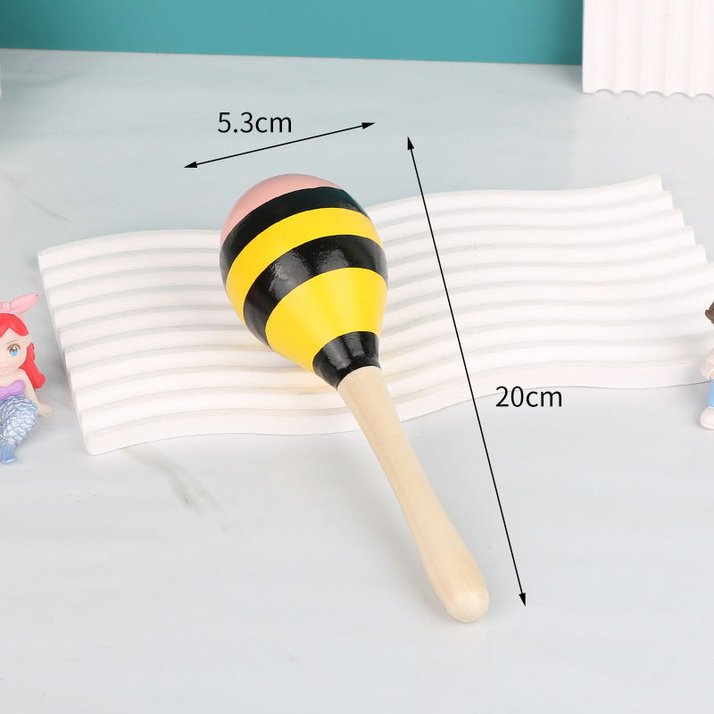 Drveni šejker za pijesak (Orffov instrument) – dvostruko glavom, unisex, za djecu 4–6 godina