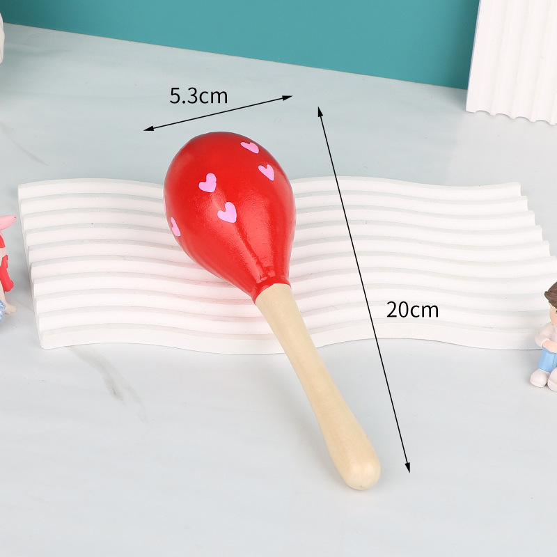 Drveni šejker za pijesak (Orffov instrument) – dvostruko glavom, unisex, za djecu 4–6 godina