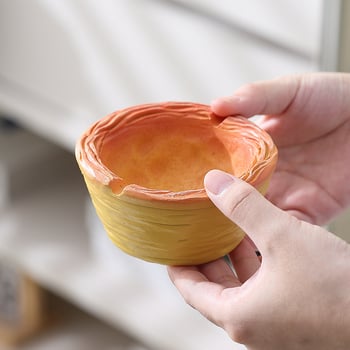 Pepeljara s temom Tart od jaja, burger i pizza, slatka dekorativna figura za dnevni boravak od smole (Materijal: Smola; Marka: Ding ni; Stil: Slatko; Poklon: Ne)