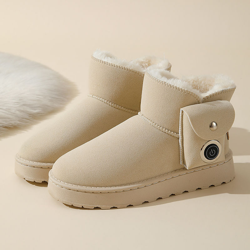 USB-os fűtésű férfi cipő – valódi bőr felsőrész, PVC talp, készleten