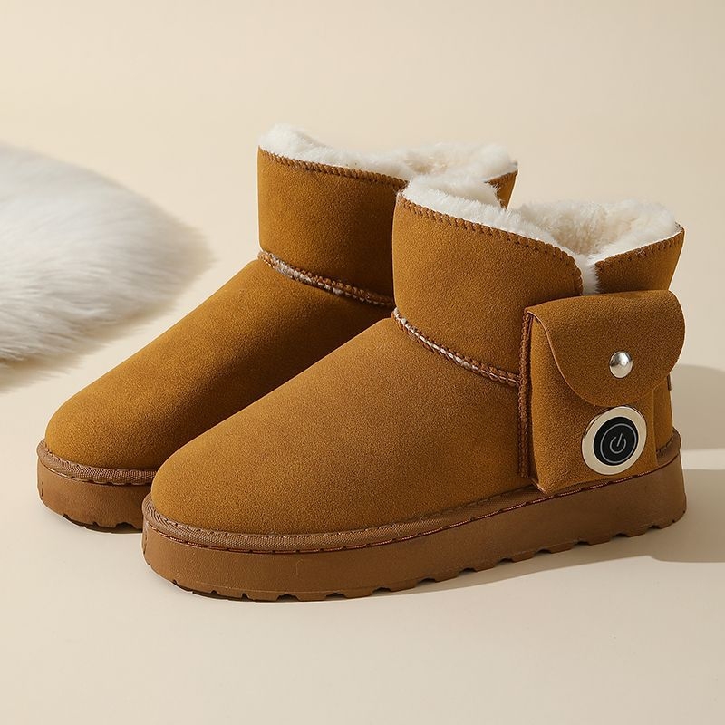 USB-os fűtésű férfi cipő – valódi bőr felsőrész, PVC talp, készleten