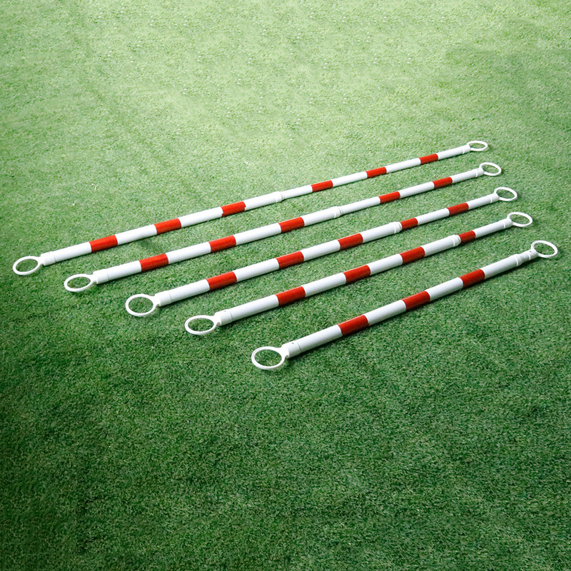 STEAKY Futball-edzés jelzőrúda – teleszkópos keresztrúd, reflektív felülettel, PVC, testreszabható