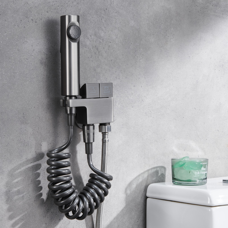Ugradni set tuš-bide WC-a od mesinga — Piano Keys Toilet Mate, mesing tijelo, radni tlak 3–15 kg, ugradnja u zidu