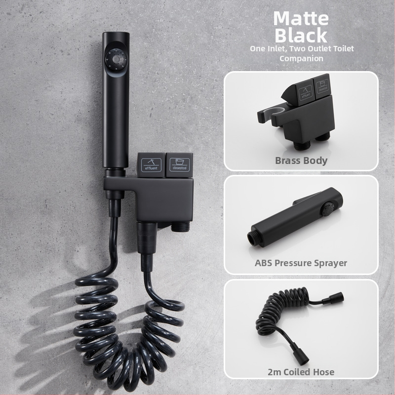 In-wall set pre bidet a WC z meďa — Piano Keys Toilet Mate, meďové telo, pracovný tlak 3–15 kg, vnútorná montáž
