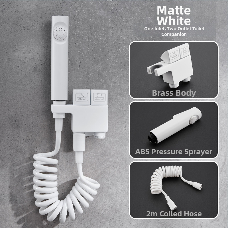 In-wall set pre bidet a WC z meďa — Piano Keys Toilet Mate, meďové telo, pracovný tlak 3–15 kg, vnútorná montáž