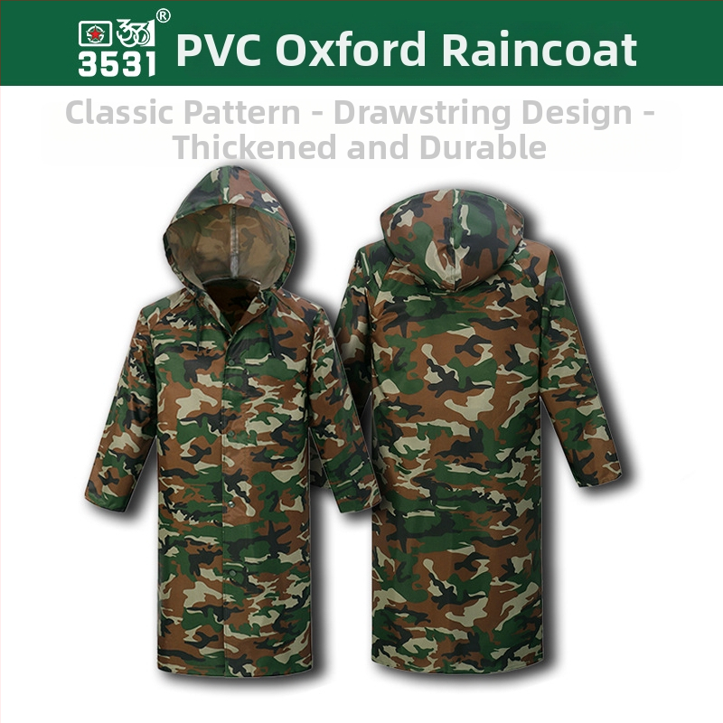 Kišni kaput za vanjski rad, Oxford tkanina 28S, PVC vodootporni sloj, za odraslu osobu