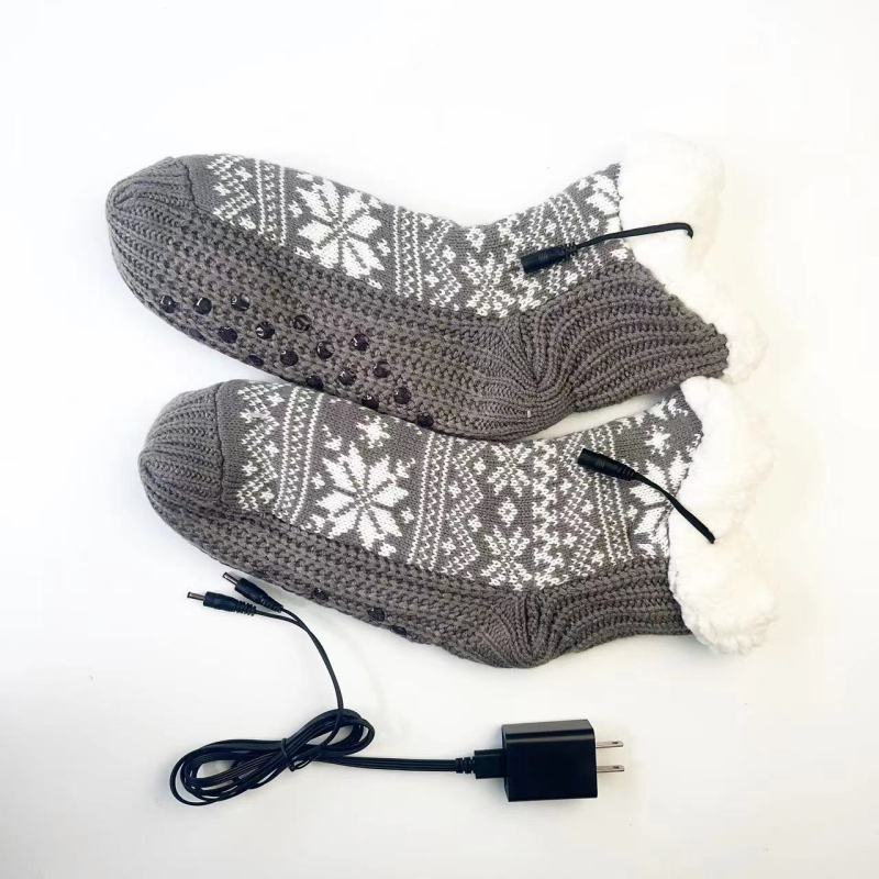 Unisex USB grijaće kućne papuče — baršunasti gornji dio, USB napajanje, kućna obuća