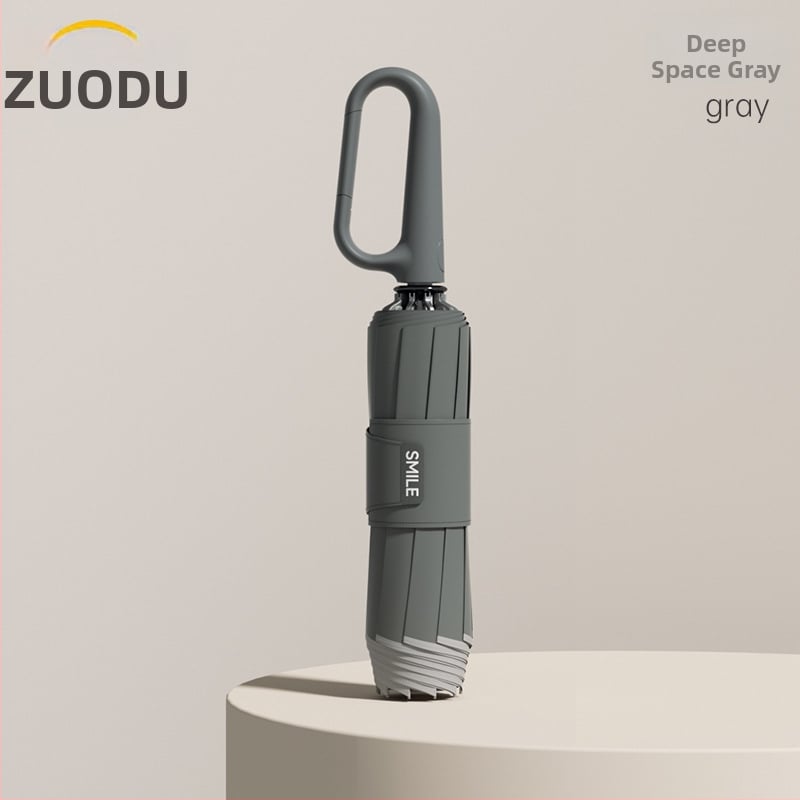 Sklopivi kišobran s automatskim otvaranjem, trostruki dizajn, 10 aluminijskih rebara, UPF <40, mogućnost ispisa logotipa