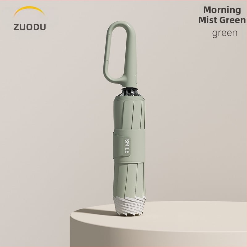 Sklopivi kišobran s automatskim otvaranjem, trostruki dizajn, 10 aluminijskih rebara, UPF <40, mogućnost ispisa logotipa