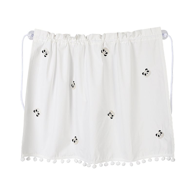 Κάλυμμα ηλιοπροστασίας αυτοκινήτου για πλαϊνό παράθυρο, βαμβακερό ύφασμα, κεντημένο σχέδιο αρκουδάκι, ρυθμιζόμενος τηλεσκοπικός σχεδιασμός