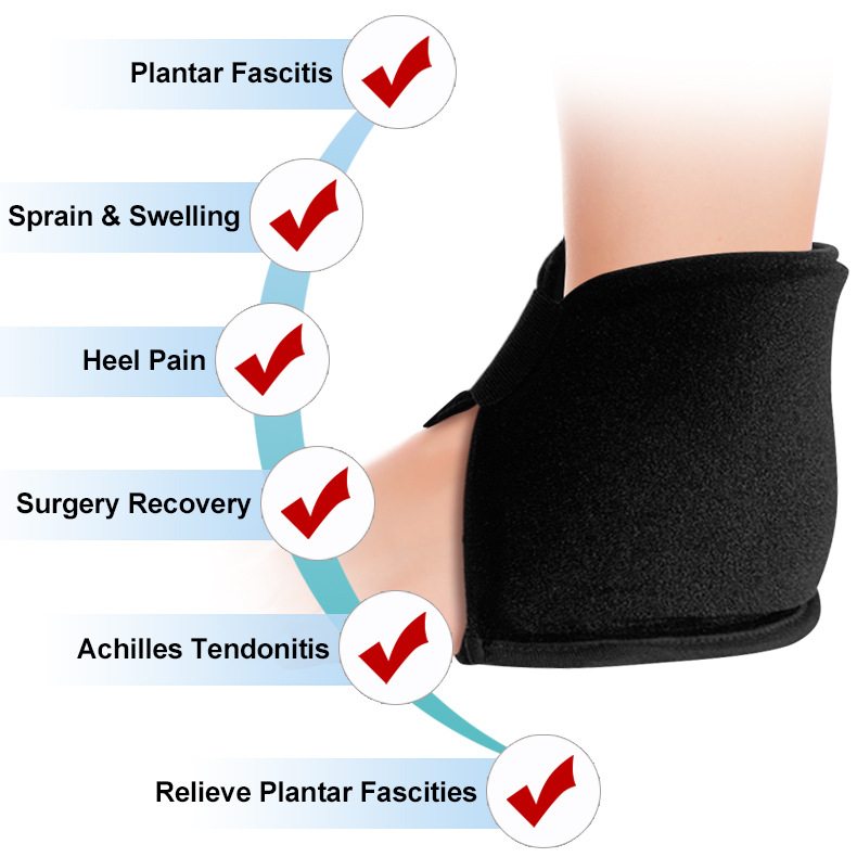 Глезен гел лед-подложка за горещо и студено лечение - полиестерна външна обвивка, гел-пълнеж, повторно използваема