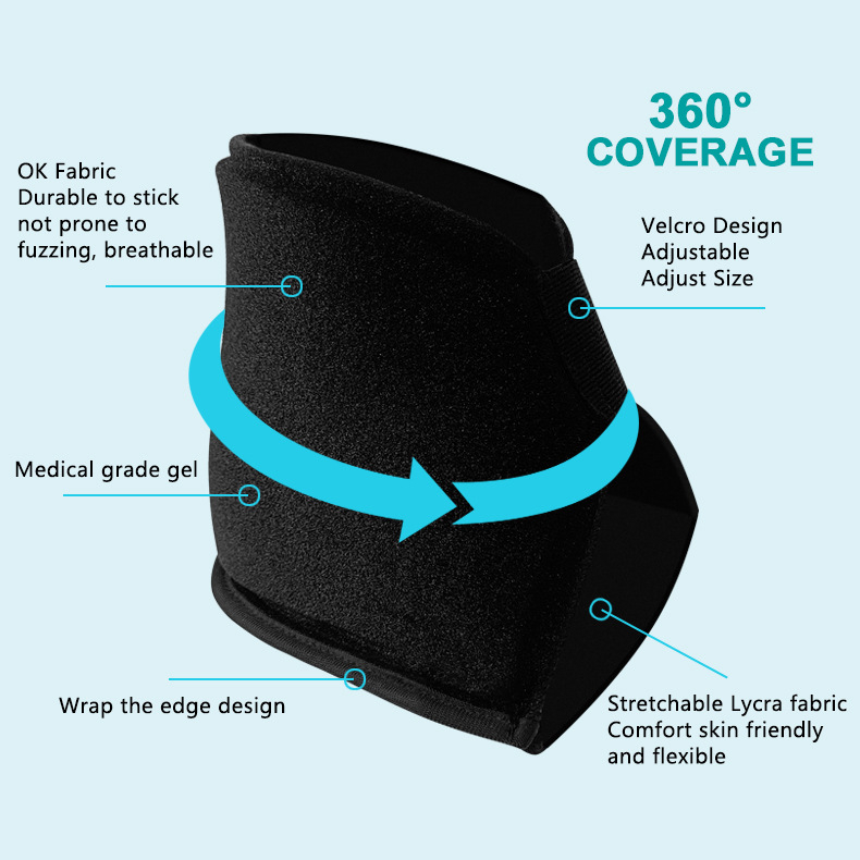 Глезен гел лед-подложка за горещо и студено лечение - полиестерна външна обвивка, гел-пълнеж, повторно използваема