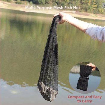 Xuanda sieťová taška na ryby so šnúrkou — prenosná pre rybolov v potoku