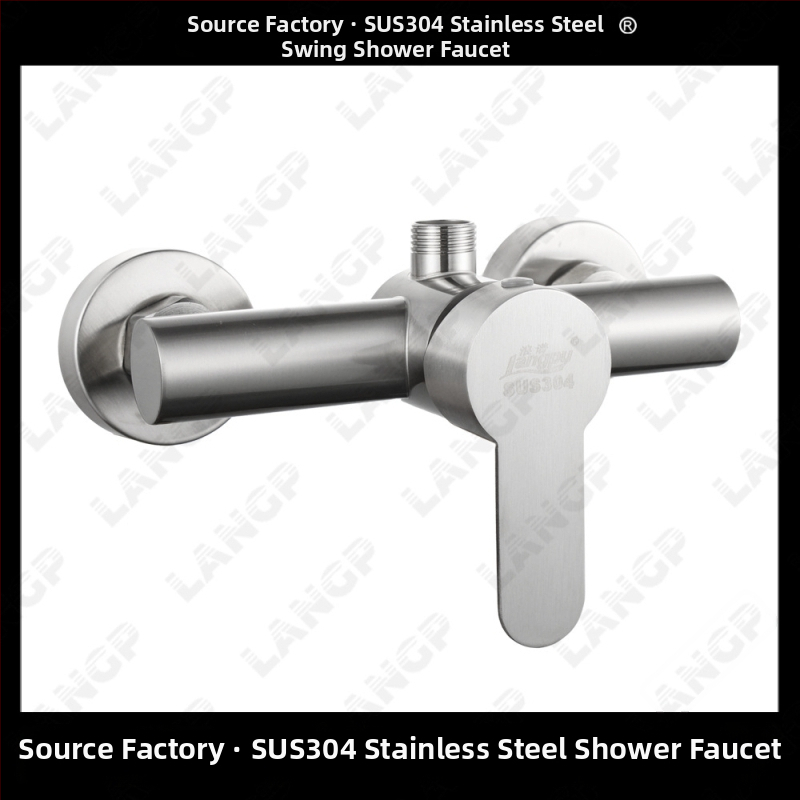 Rejtett falba épített háromkaros keverőcsap rozsdamentes acélból, kerámiás szeleppel, drótszerű felülettel