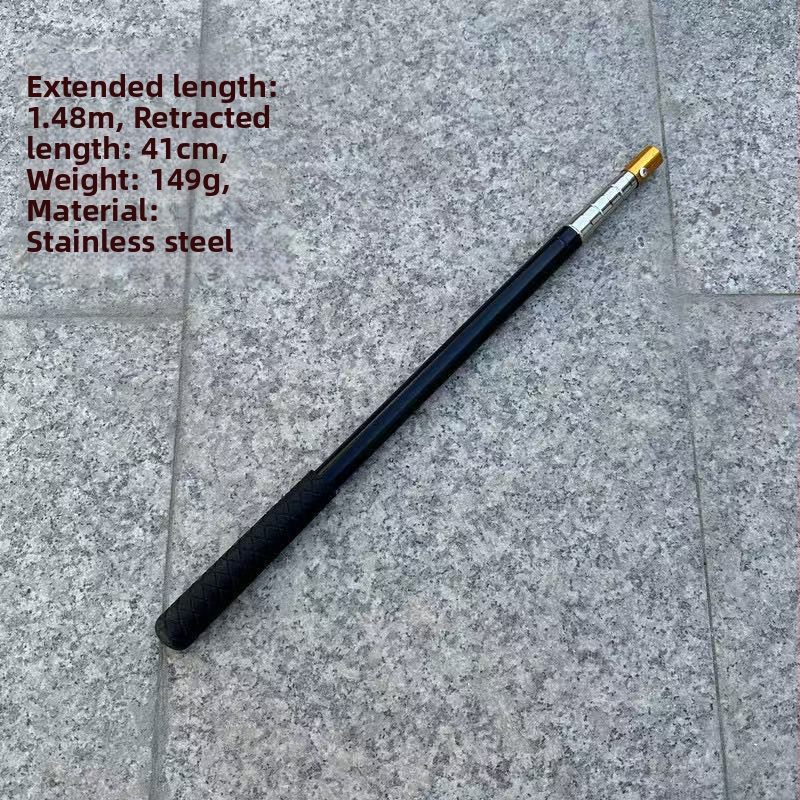 päťsegmentový teleskopický prút na sieť z nerezovej ocele