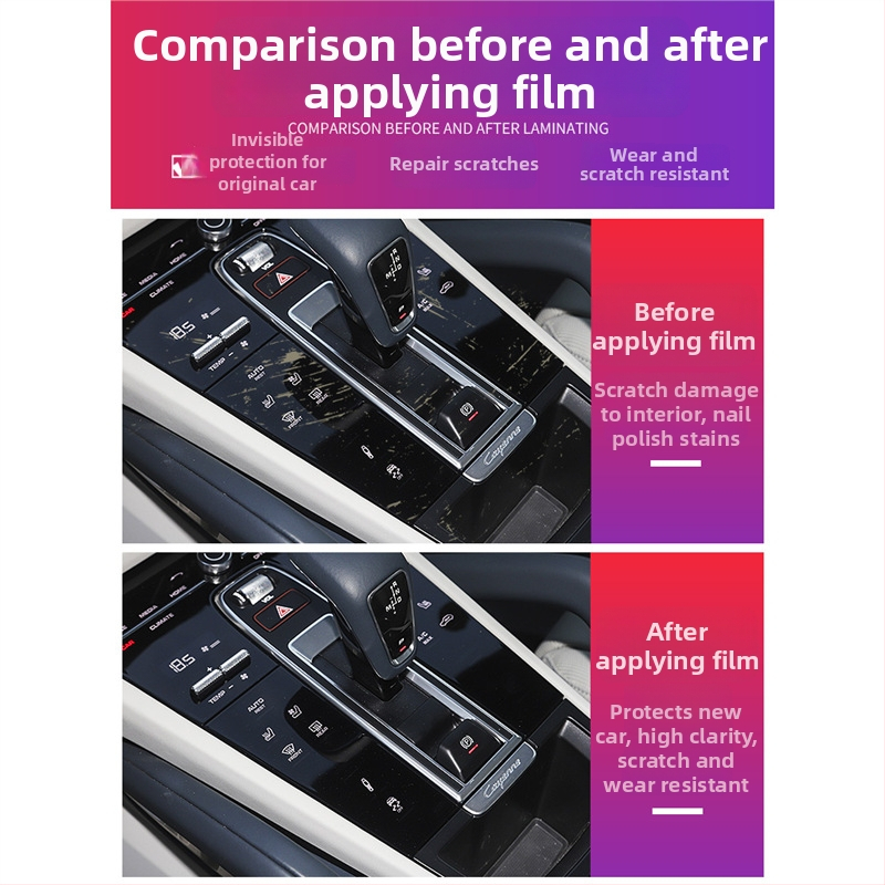 Ochranný film na stredovú obrazovku Porsche – PET materiál, teplotne odolný, Model LY, pre Cayenne, Taycan, Panamera, Macan