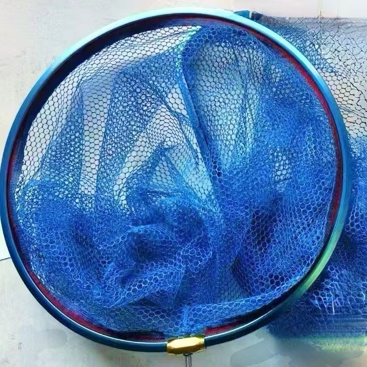 Cap de plasă pentru pescuit din aliaj de aluminiu cu acoperire din cauciuc, ultra-ușor, cap adânc pentru pești mari